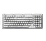 Logitech Alto Keys K98M white wireless mechanical keyboard top-down view with full numeric keypad and function row