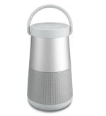 Bose SoundLink Revolve+ II portable Bluetooth speaker in Luxe Silver with fabric carry handle