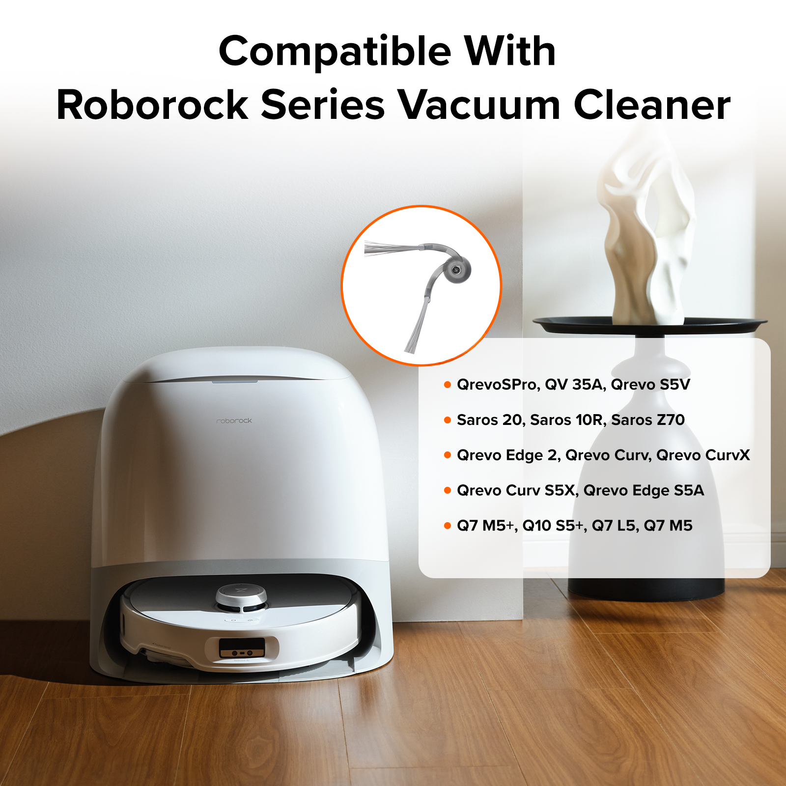 Roborock Saros 20 / Saros 20 Sonic / Qrevo Edge 2 & More Official Side Brushes official product image 2
