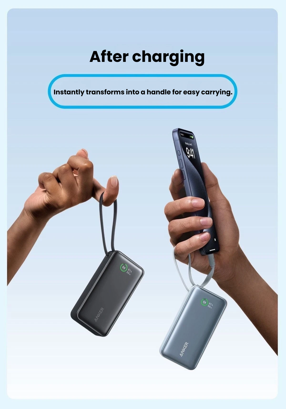 Anker Nano Power Bank (30W, Built-In USB-C Cable) – product image 5