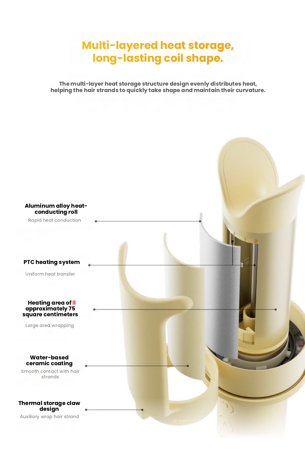 Laifen AutoCurl ceramic barrel and styling controls