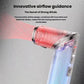 Red airflow visualization from 6-in-1 Ultra Styler’s concentrator nozzle. Shows strong, focused wind output powered by high-efficiency motor and advanced blade design for fast drying