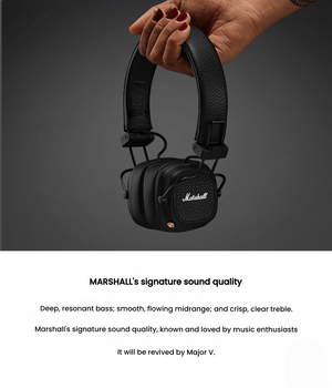 Marshall MAJOR V multi-directional control knob on earcup detail