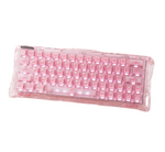 GravaStar Mercury V60 60% Hall Effect gaming keyboard hero shot in full-transparent cyberpunk chassis