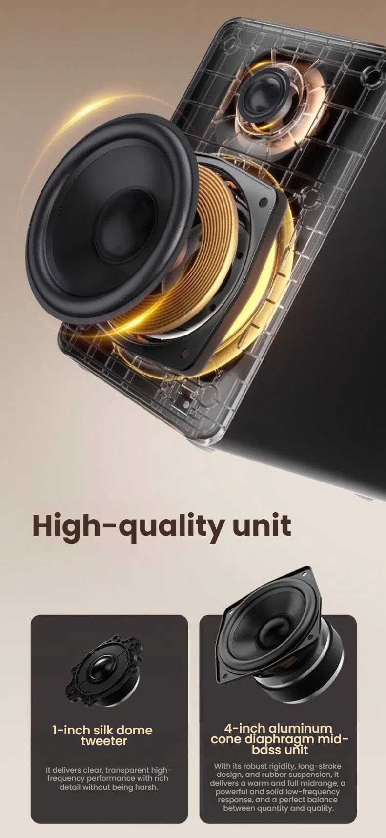 Edifier M90 Compact Powered Bluetooth Speakers - feature detail 4
