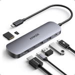 Anker Nano A83D2 seven-in-one USB-C hub in grey
