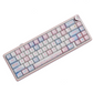 Royal Kludge R65 65 percent wireless mechanical keyboard pink colourway top view
