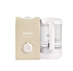 Beaba Babycook Express in beige color, a neutral and elegant choice for any kitchen—compact, quiet, and perfect for preparing nutrient-rich baby food quickly.