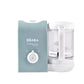 Beaba Babycook Express baby food maker in mint green color, featuring a sleek design and one-button control—ideal for quick steam cooking and blending homemade baby purees safely at home.