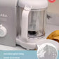 Beaba Babycook Express features an innovative spiral mixing blade for even blending and added Quick Mode—prepare healthy baby food in just 15 minutes with no mess or transfer.
