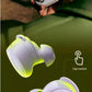 A composite image showing the Bose QuietComfort Earbuds in their charging case and a close-up highlighting the simple "Tap control" feature for easy management of music and calls.