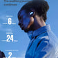 A graphic detailing the battery performance of the Bose QC Ultra Earbuds, which offers 6 hours of playback on a single charge and a total of 24 hours with the charging case. A 20-minute fast charge provides 2 hours of listening.