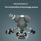Exploded view of the Breo iNeck Air 2 showcasing its internal components: motor system, air chambers, control board, and ergonomic structure. Highlights the fusion of advanced technology and human-centered design.v