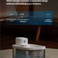 DOGNESS D13 automatic pet water fountain placed in dim bedroom setting with noise level comparison showing 38dB operation, quieter than normal conversation