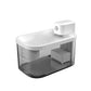 White DOGNESS D13 automatic pet water fountain with clear water reservoir, compact design, and silent circulation system ideal for home or travel use