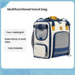 Dogness multifunctional pet travel bag with four-sided breathable mesh, roller blinds on both sides, and fully foldable design for convenient storage and transport