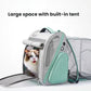 Fluffy cat inside Dogness expandable pet carrier with built-in tent extended – spacious, airy, and perfect for outdoor camping or park visits