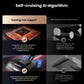 Infographic comparing the Dreame H15 Pro’s AI-powered 360° omnidirectional control and large power-assist wheels versus inferior “fake booster” designs.