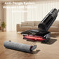 The Dreame H15 Pro's powerful anti-tangle system in action, designed to wipe out 1,000 hairs in a single clean, with the detachable, easy-to-clean brush roller displayed in front.