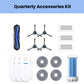 ECOVACS DEEBOT N30 PRO OMNI accessory kit showing main roller brush, side brushes, filters