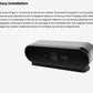 Side view of the 4K Pro Magnetic Webcam attached magnetically to the top bezel of a ProDisplay XDR, demonstrating tool-free, secure mounting.