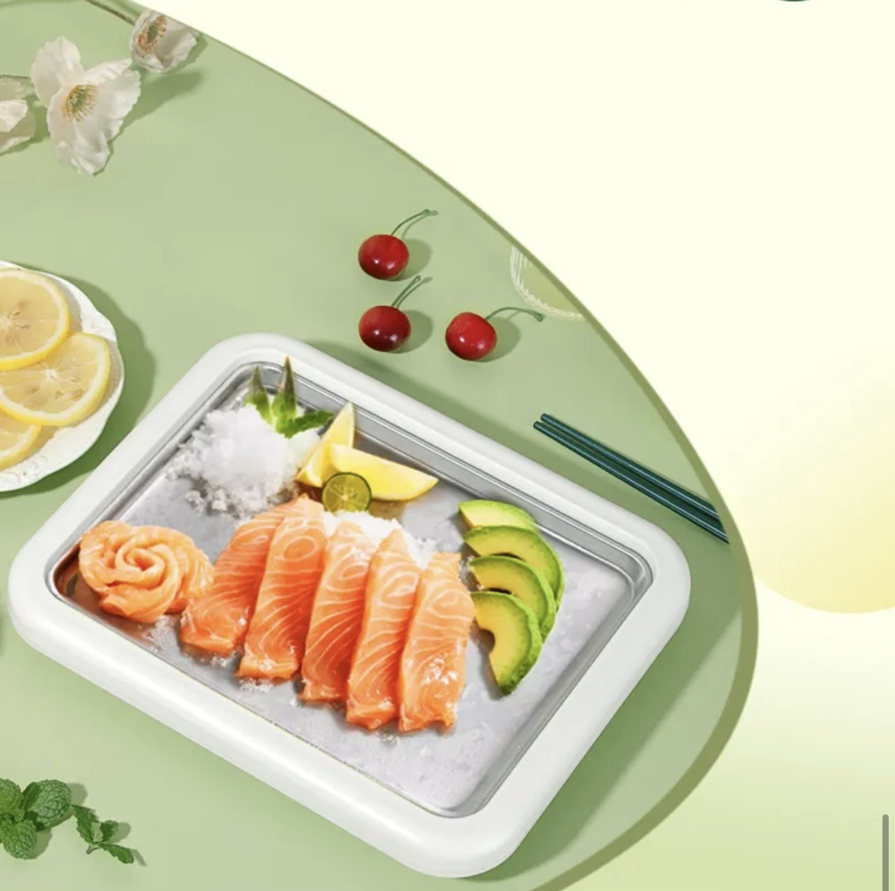 Home Ice Cream Frozen Yoghurt Pan Maker with fresh food