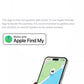 A person using their iPhone to locate the Insta360 GO 3S on a map, showcasing the camera's built-in compatibility with the Apple Find My network to easily track it if lost.