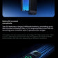 An infographic illustrating the Insta360 X5's upgraded 2400mAh battery, which provides up to 185 minutes of runtime and supports fast charging, reaching 80% in just 20 minutes.