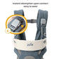 Close-up of Joie Savvy Air 4-in-1 Baby Carrier’s unique magnetic fastener system—provides instant absorption upon contact, making it easy and quick to wear or remove.