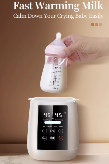 Kangaroo Fitness bottle warmer with soft blue night light mode—perfect for gentle night feeding, reducing disturbance while warming milk safely