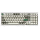 Top view of Keychron Q5 Max mechanical keyboard in white color scheme with clean, minimalist design, featuring full 96% layout including function keys, arrow keys, and numeric keypad on a neutral background.

