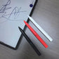 Three LAMY Safari Note+ digital pens in black, red, and white placed beside an iPad showing handwritten notes. Ideal for professionals, students, and creatives who want elegant, responsive styluses for note-taking and annotation.