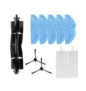 LG Robot Vacuum Accessory Kit for CordZero R3 / R5 – includes main brush, side brushes, HEPA filters, and blue mop pads.