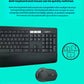  Illustration showing the MK850 keyboard and mouse paired with three devices, emphasizing seamless switching via Bluetooth or Unifying receiver.