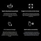 Infographic highlighting Marshall Stockwell II’s key features: Blumlein multi-directional sound, rugged silicone-coated build, IPX4 waterproofing, and dual-device Bluetooth connectivity.