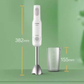 Dimensions of Philips Avent handheld baby food blender: 382mm tall with 155mm measuring cup—compact and ergonomic design fits easily in kitchen drawers.