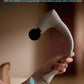 A person attaches the long handle to the Philips massage gun with a simple twist, transforming it into a hands-free massager. Ideal for targeting hard-to-reach areas like back and shoulders without assistance.