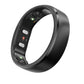 Interior view of the black RingConn Gen 2 ring, highlighting precise LED and photodiode placement for 24/7 biometric tracking.