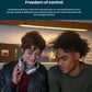 Two people using Sennheiser HD 450BT headphones with easy-to-use controls and dedicated voice assistant button for Siri or Google Assistant