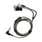 Full view of Sennheiser IE 600 earphones with coiled cable and angled 3.5mm plug — durable construction designed for mobile devices, desktops, and audio gear.