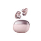 Rose gold Shokz OpenDots One open-ear earbuds displayed with charging case — fashionable, comfortable, and ideal for fitness lovers and everyday wear.