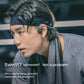 Man wearing Shokz OpenMove headphones during intense workout — IP55-rated for sweatproof, rainproof, and splashproof performance in all weather conditions.