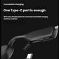 Close-up of Shokz OpenMove wireless open-ear headphones with built-in Type-C charging port enabling blind-plug charging for fast, convenient power on the go.