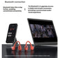 Shokz OpenSwim Pro connected via Bluetooth 5.4 to smartphone and laptop, supporting dual-device pairing for seamless audio experience