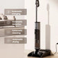 UWANT D700 Pro standing on its smart base station, which provides automatic charging, self-cleaning, hot-air drying, and dirt detection for hands-free maintenance.
