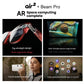  Collage showcasing 72 g bionic design, 3DoF portable screen, true 3D spatial video capture, and full mobile app ecosystem with XREAL Air 2 & Beam Pro.
