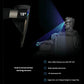Diagram illustrating XREAL Air 2 Ultra’s dual environmental sensors, 18° downward tilt, and 170° ultra-wide fisheye lens for spatial awareness.
