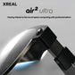  Macro shot of XREAL Air 2 Ultra’s aerospace-grade titanium hinge, showcasing 83 g ultra-light and 21 mm ultra-thin design.