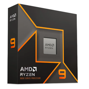 AMD Ryzen 9 9900X AM5 12-Core Desktop CPU retail box and processor image