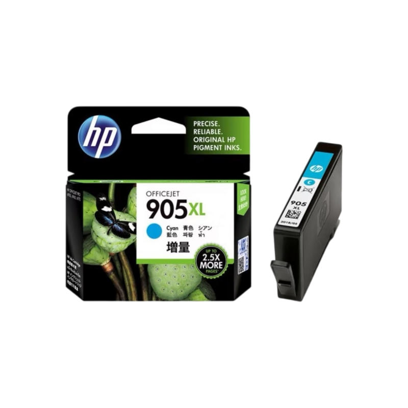 HP 905XL cyan high yield original ink cartridge T6M05AA